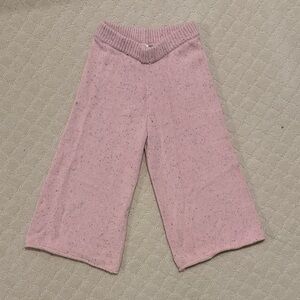 Millk 5Y Pink Sprinkle Knit Wide-Leg Pants